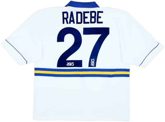 1993-95 Leeds United Home Shirt Radebe #27 - 8/10 - (XL)