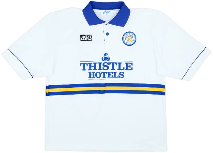 1993-95 Leeds United Home Shirt Radebe #27 - 8/10 - (XL)