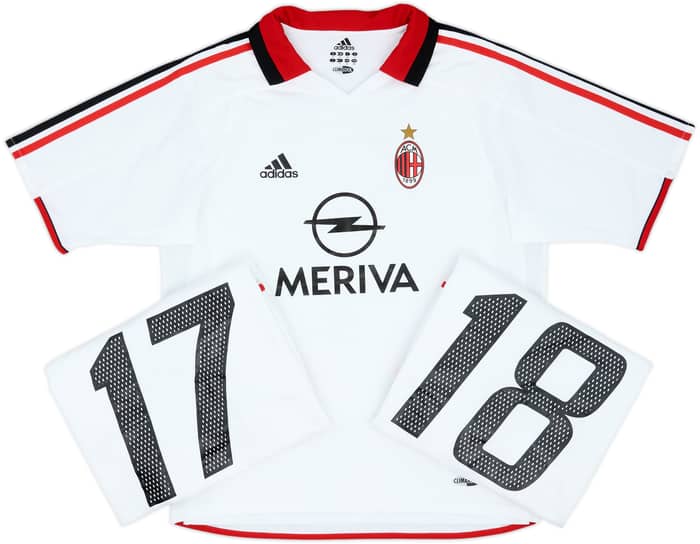 2003-04 Camiseta de visitante del AC Milan versión jugador # - 8/10 - (M)