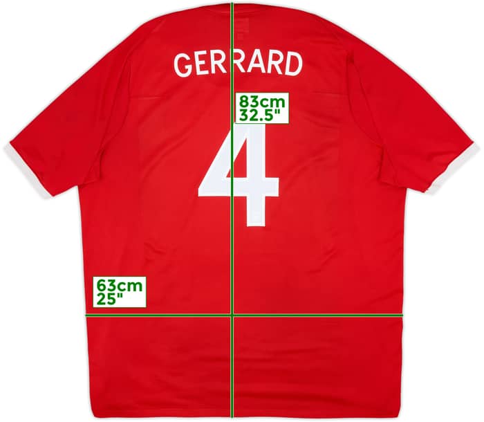 2010-11 England Away Shirt Gerrard #4 - 5/10 - (3XL)