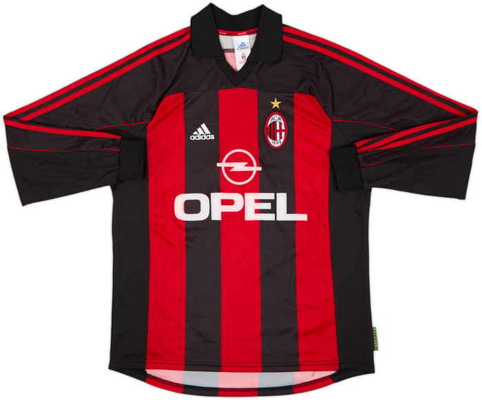 2000-02 AC Milan Player Issue Home L/S Shirt #4 - 6/10 - (L)