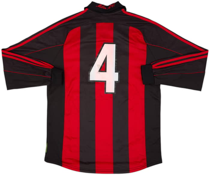 2000-02 AC Milan Player Issue Home L/S Shirt #4 - 6/10 - (L)