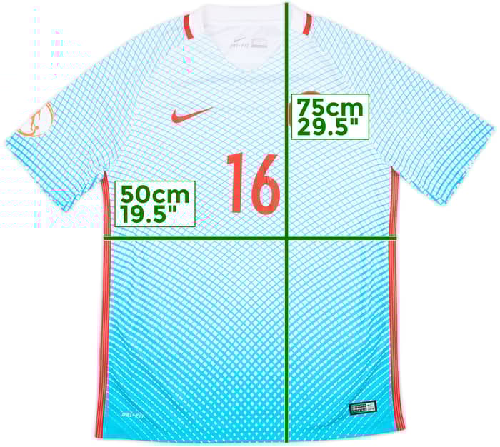 2017 Turkey Player Issue European U17 Championship Away Shirt #16 - 8/10 - (M)