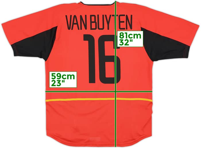 2002-04 Belgium Home Shirt Van Buyten #16 - 10/10 - (L)