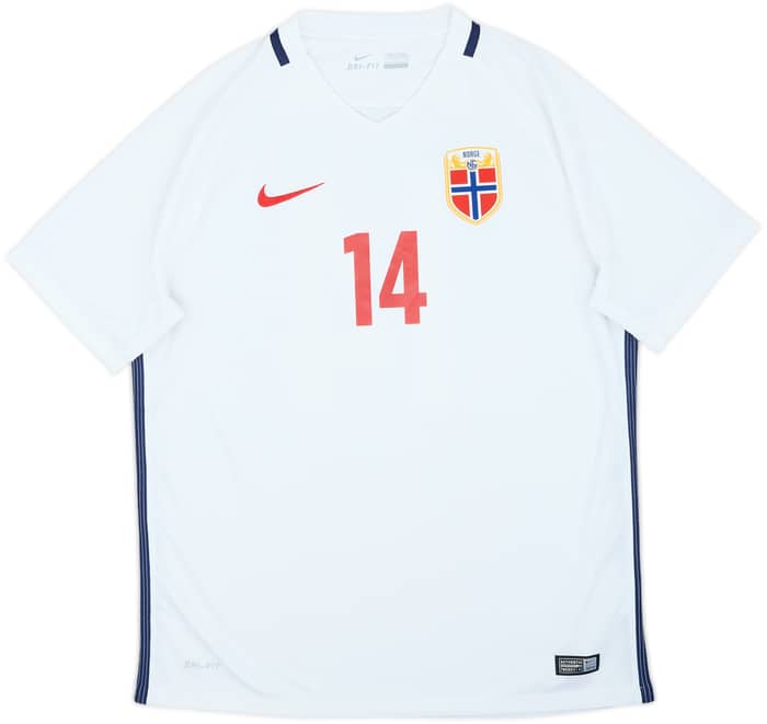 2016-18 Norway Away Shirt #14 - 8/10 - (L)