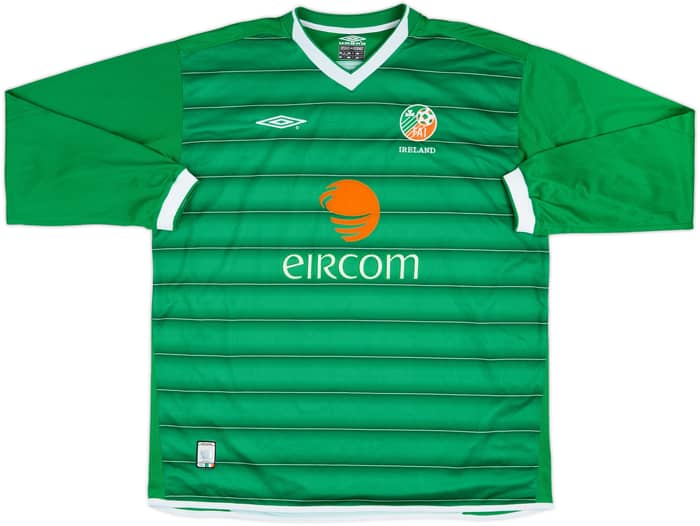 2003-04 Ireland Home L/S Shirt R.Keane #10 - 8/10 - (XL)