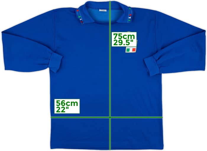 1991 Italy Match Issue Home L/S Shirt #16