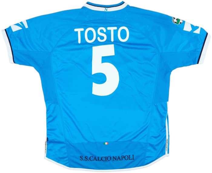2003-04 Napoli Match Issue Home Shirt Tosto #5