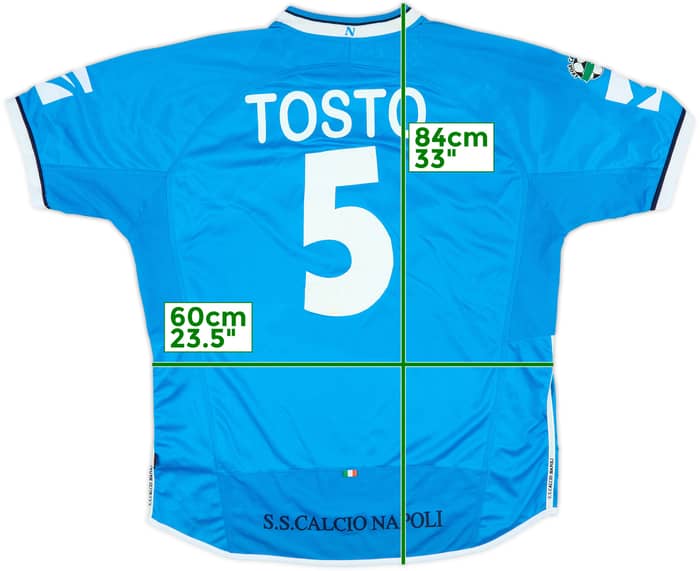 2003-04 Napoli Match Issue Home Shirt Tosto #5