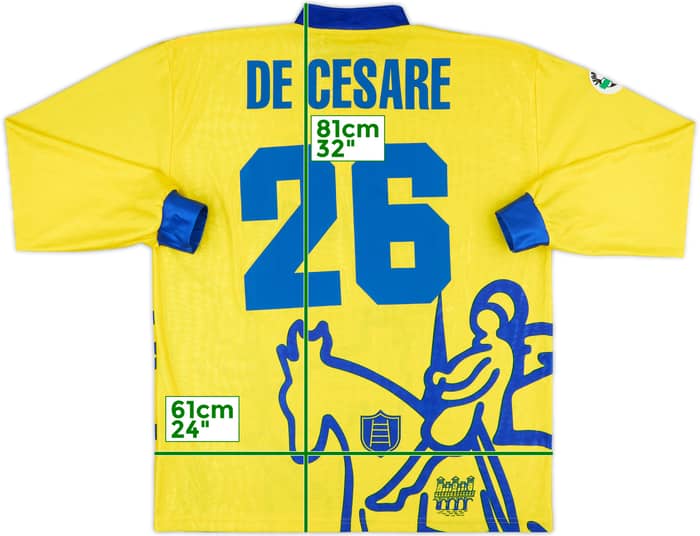 1998-99 Chievo Verona Match Issue Home L/S Shirt De Cesare #26