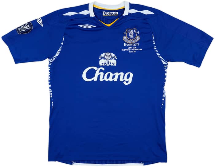 2007-08 Everton Match Issue UEFA Cup Home Shirt Arteta #6