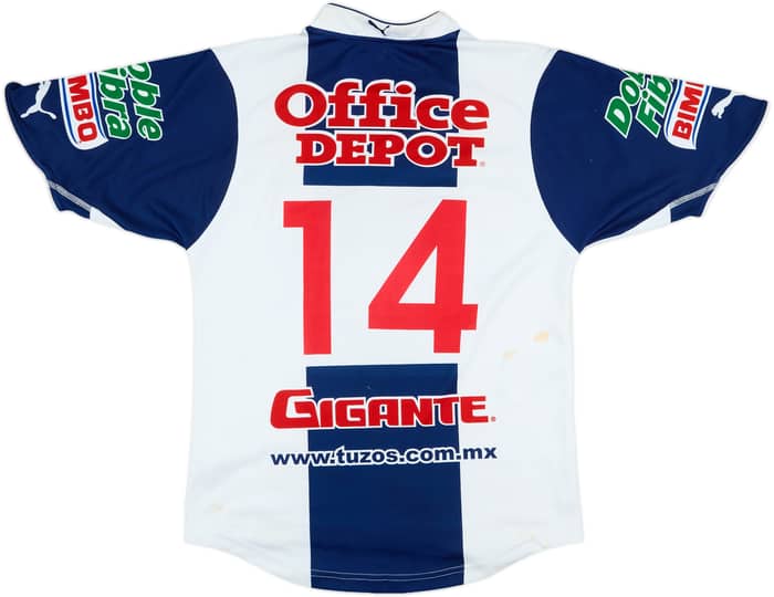 2004 Pachuca Match Worn Home Shirt #14
