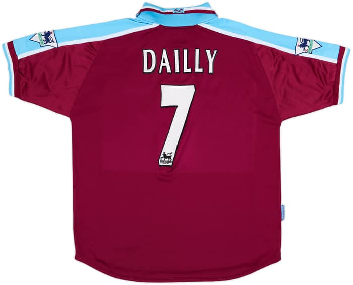 1999-01 West Ham Home Shirt Dailly #7 - 7/10 - (XL)