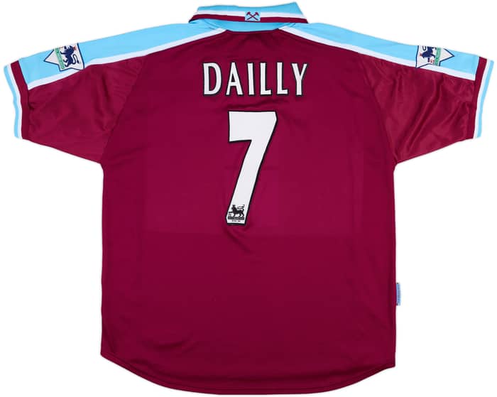 2000-01 West Ham Match Issue Home Shirt Dailly #7