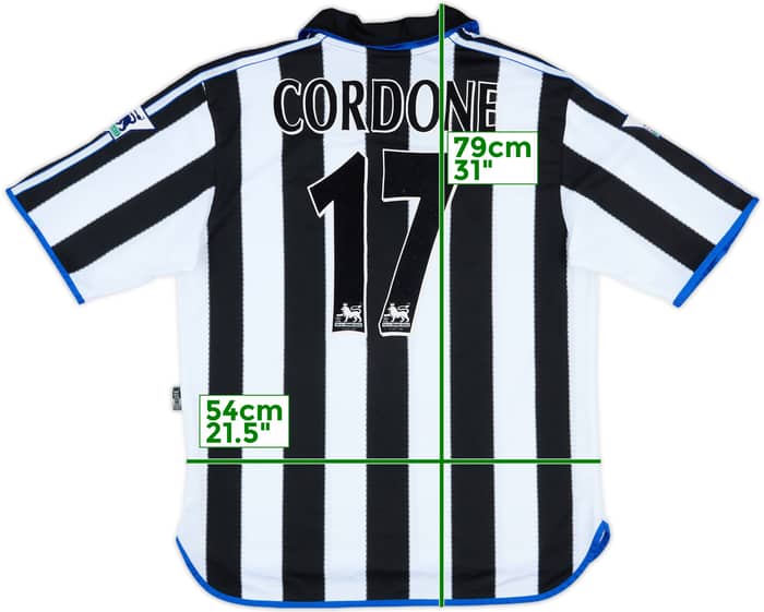 2000-01 Newcastle Home Shirt Cordone #17 - 8/10 - (L)