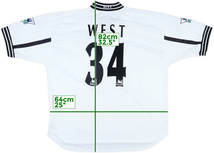 2000-01 Derby County Home Shirt West #34 - 8/10 - (XL)