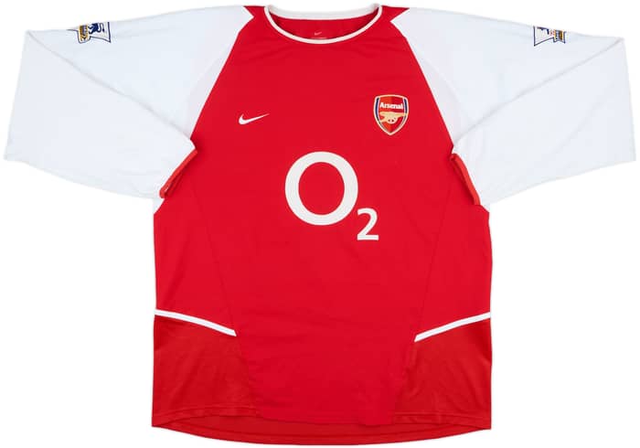 2002-04 Arsenal Match Issue Home L/S Shirt Cygan #18