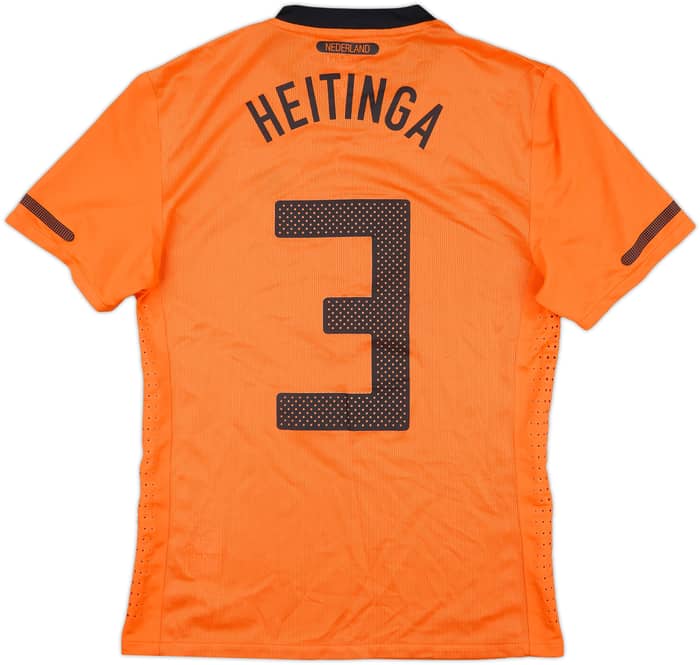 2011 Netherlands Match Issue Home Shirt Heitinga #3