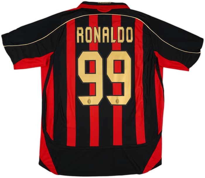 2006-07 AC Milan Home Shirt Ronaldo #99 - 9/10 - (L)