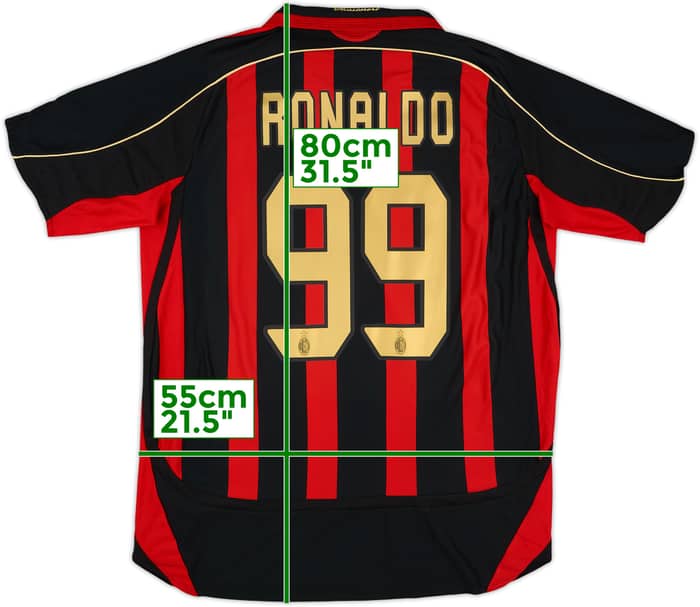 2006-07 AC Milan Home Shirt Ronaldo #99 - 9/10 - (L)