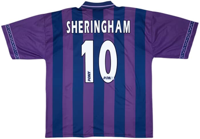 1995-97 Tottenham Away Shirt Sheringham #10 - 9/10 - (XL)