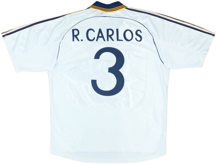 1998-00 Real Madrid Home Shirt R.Carlos #3 - 8/10 - (XL)