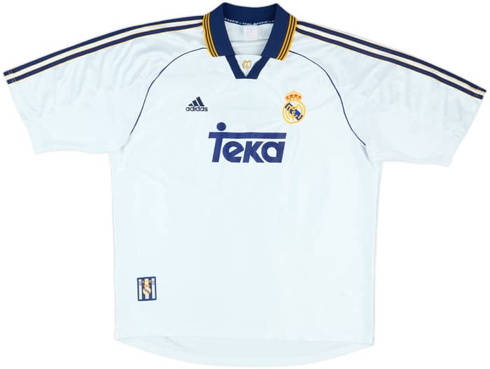 1998-00 Real Madrid Home Shirt R.Carlos #3 - 8/10 - (XL)