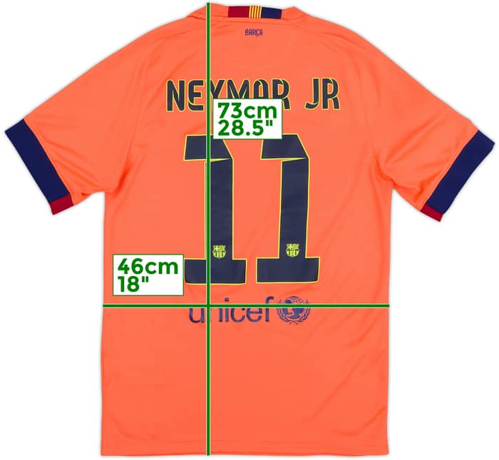 2014-15 Barcelona Away Shirt Neymar Jr #11 - 7/10 - (S)