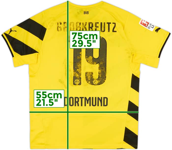 2014-15 Borussia Dortmund Home Shirt Grobkreutz #19 - 4/10 - (L)