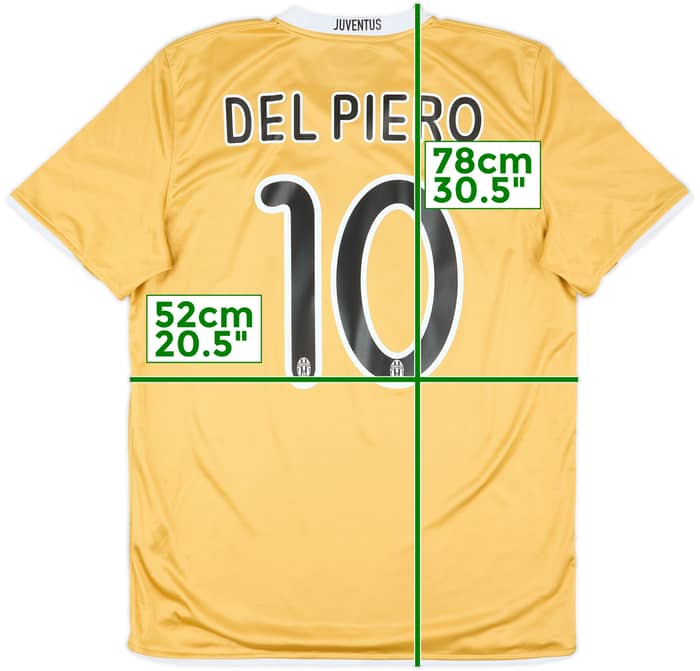 2008-09 Juventus Away Shirt Del Piero #10 - 6/10 - (L)