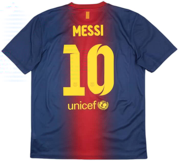 2012-13 Barcelona Basic Home Shirt Messi #10 - 9/10 - (L)