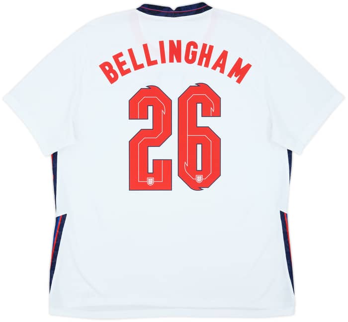 2020-22 England Home Shirt Bellingham #26 - 7/10 - (XL)