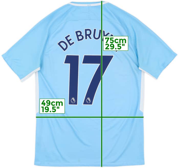 2017-18 Manchester City Home Shirt De Bruyne #17 - 5/10 - (M)