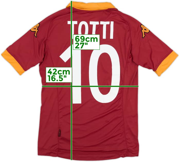 2012-13 Roma Home Shirt Totti #10 - 7/10 - (S)