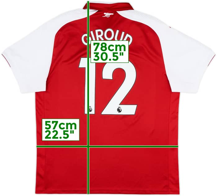 2017-18 Arsenal Home Shirt Giroud #12 - 8/10 - (XL)