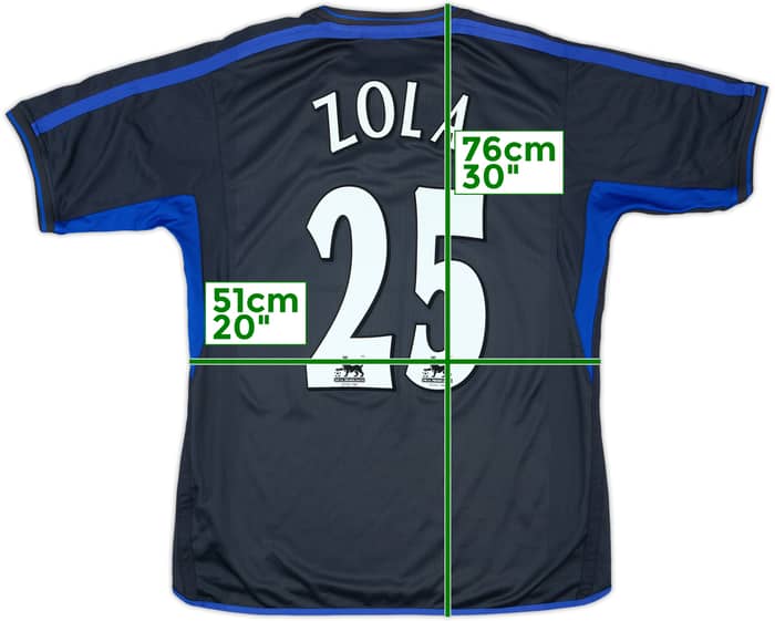 2002-04 Chelsea Away Shirt Zola #25 - 7/10 - (L)