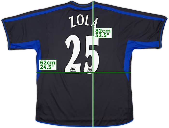 2002-04 Chelsea Away Shirt Zola #25 - 10/10 - (XXL)