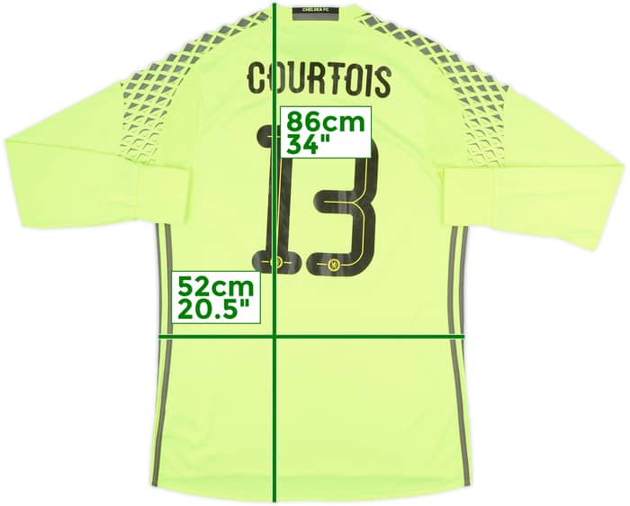 2016-17 Chelsea GK Shirt Courtois #13 - 8/10 - (L)