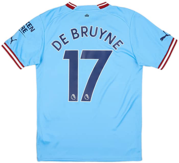2022-23 Manchester City Home Shirt De Bruyne #17 - 10/10 - (S)