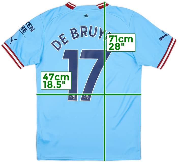 2022-23 Manchester City Home Shirt De Bruyne #17 - 10/10 - (S)