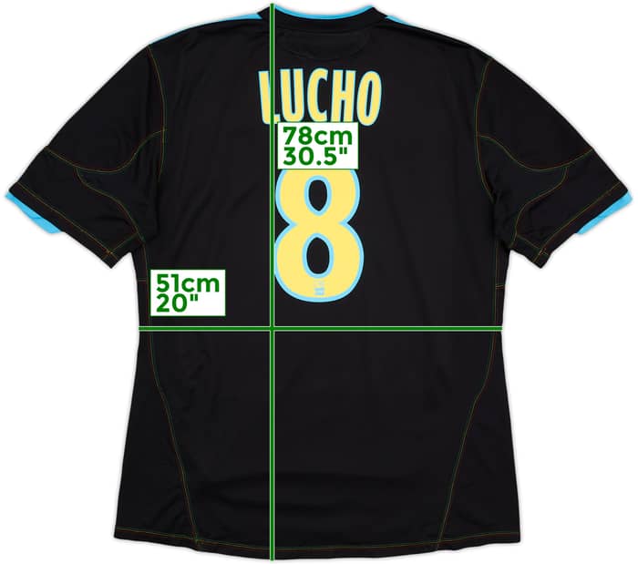 2010-11 Olympique Marseille Third Shirt Lucho #8 - 8/10 - (L)