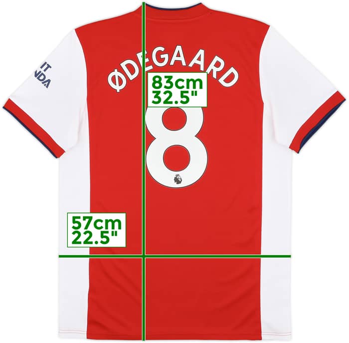 2021-22 Arsenal Home Shirt Odegaard #8 - 10/10 - (L)