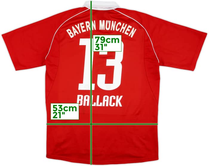 2005-06 Bayern Munich Home Shirt Ballack #13 - 7/10 - (L)