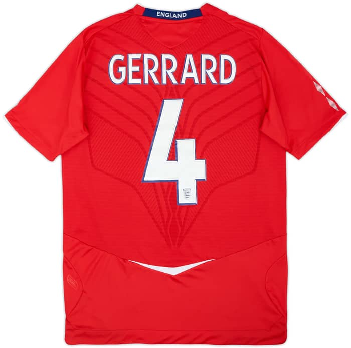 2008-10 England Away Shirt Gerrard #4 - 7/10 - (S)
