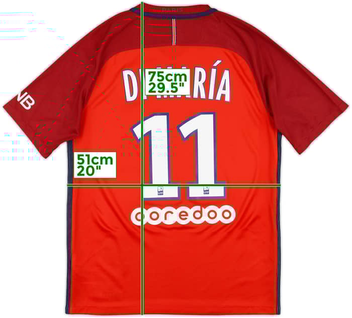 2016-17 Paris Saint-Germain Away Shirt Di Maria #11 - 10/10 - (M)