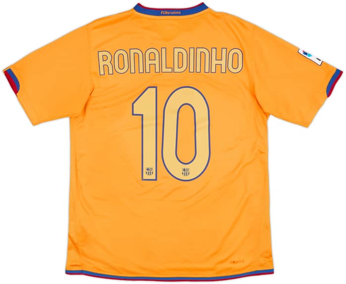 2006-08 Barcelona Away Shirt Ronaldinho #10 - 9/10 - (M)