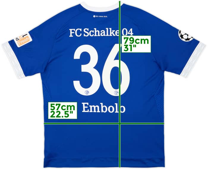 2018-19 Schalke Home Shirt Embolo #36 - 6/10 - (XL)
