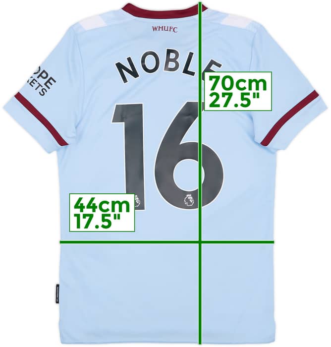 2021-22 West Ham Away Shirt Noble #16 - 7/10 - (S)