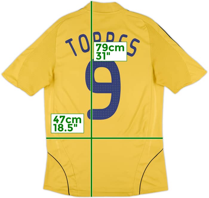 2008-10 Spain Away Shirt Torres #9 - 8/10 - (S)
