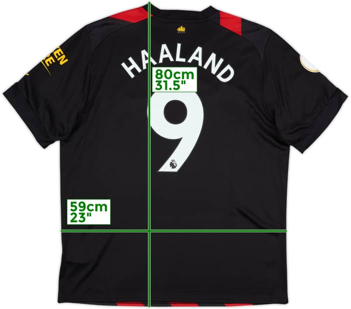 2022-23 Manchester City Away Shirt Haaland #9 - 10/10 - (XL)